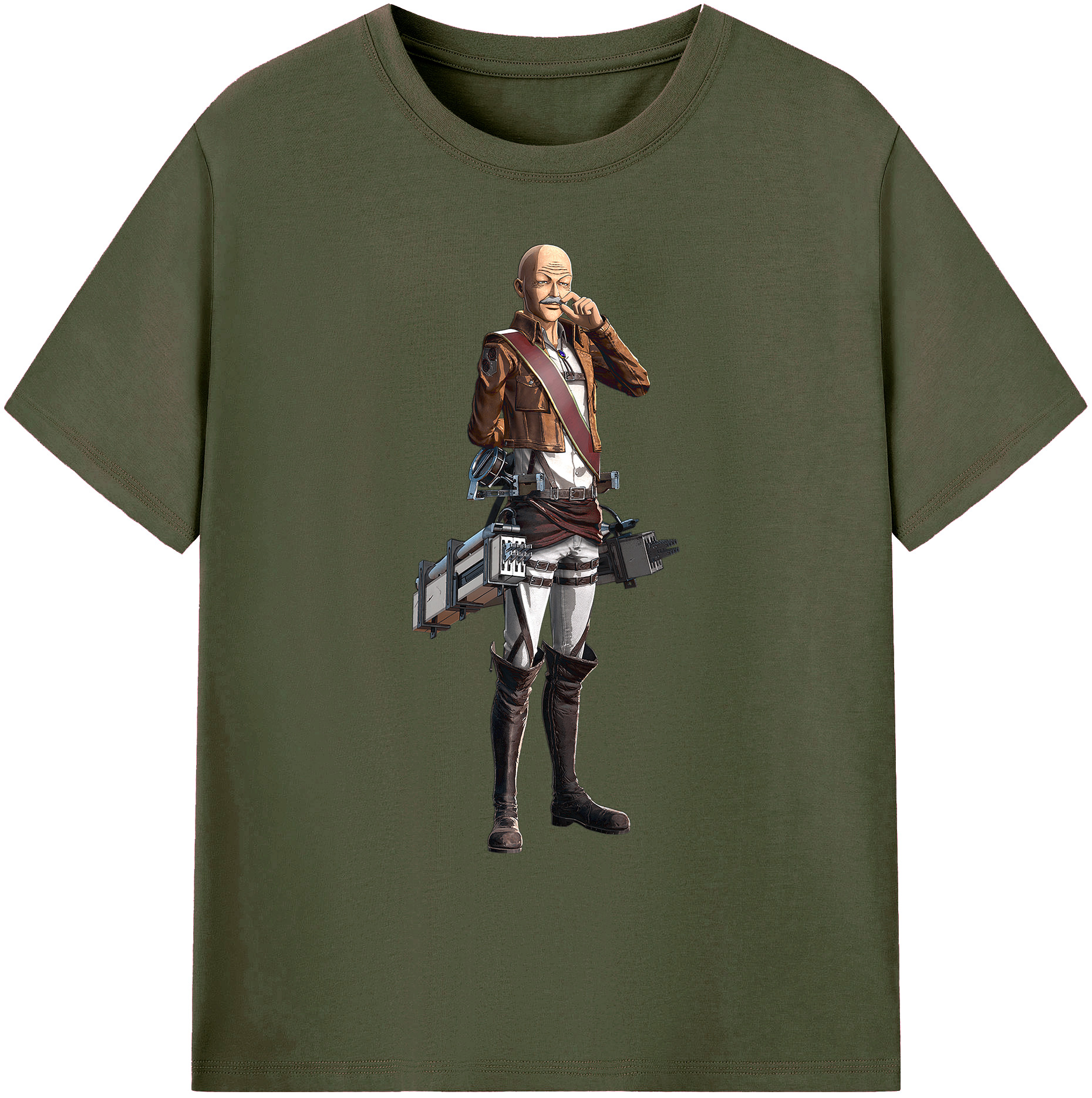 （画像用） 進撃の巨人 ドット·ピクシス Attack on Titan Dot Pixis 綿100％ メンズ半袖Tシャツ｜肌触りやわらか＆通気性